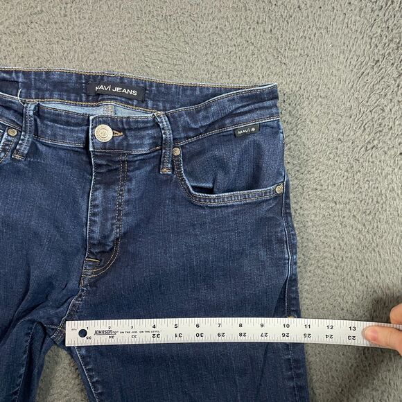 Mavi Jeans Mens 34x34 (Fits 31x32) Blue Jake Slim Fit Dark Wash Denim Stretch - Picture 12 of 15